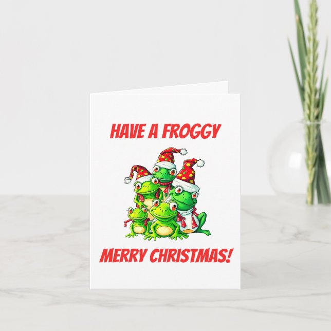Have A Froggy Christmas! Card (Front)