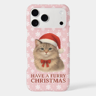 Have a Furry Christmas Cute Santa Siberian Kitten