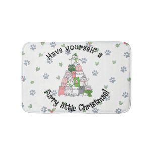 Have a furry little Christmas Bath Mat