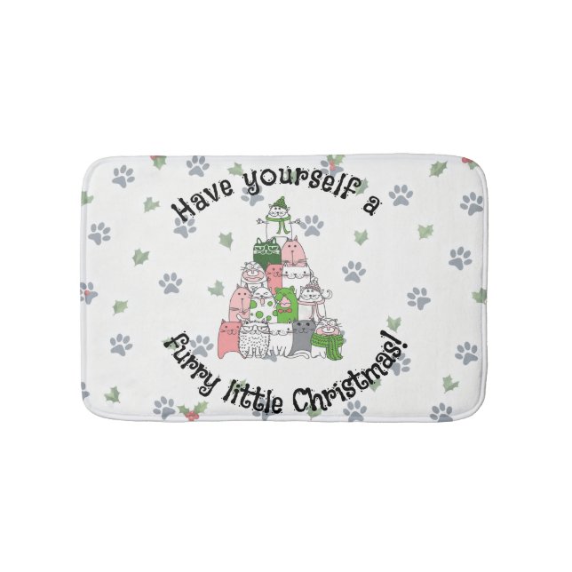 Have a furry little Christmas Bath Mat (Front)