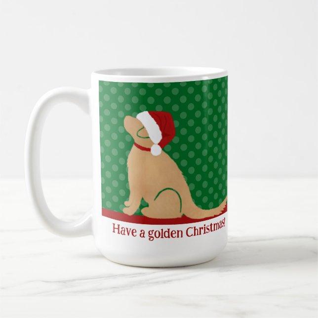 Have a Golden Christmas Green Mug (Left)