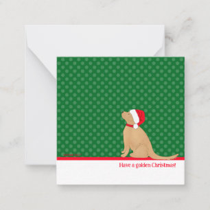 Have a Golden Christmas Green Note Card Set
