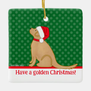 Have a Golden Christmas Green Ornament