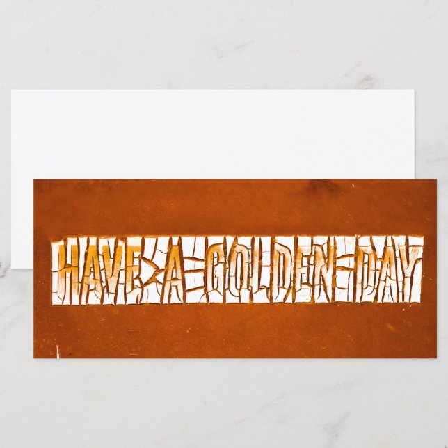 "Have A Golden Day" Rustic Peeling Paint (Front/Back)