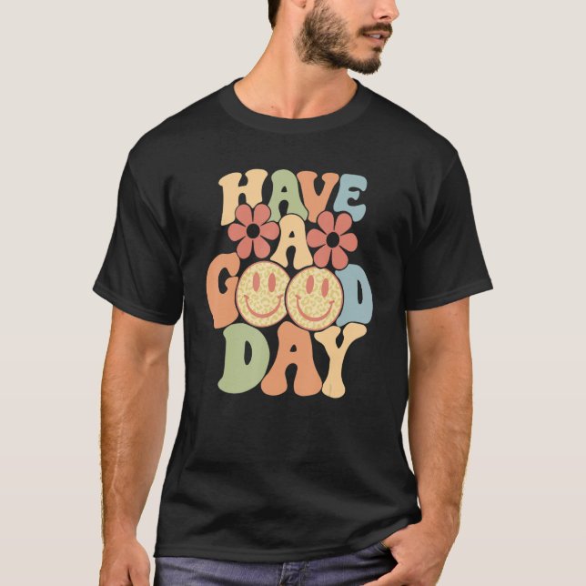 Have A Good Day Happy Face Trend Aesthetic T-Shirt (Front)