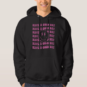 Have A Good Day Pink Smile Face Preppy Aesthetic T Hoodie