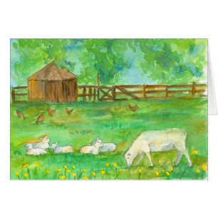 Have A Good Day Sheep Lambs Chickens Farm Animals