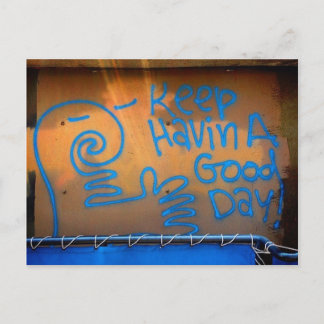 Have a Good Day street art postcard
