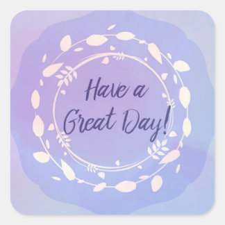 Have a Great Day Purple, Lavender, White Sticker