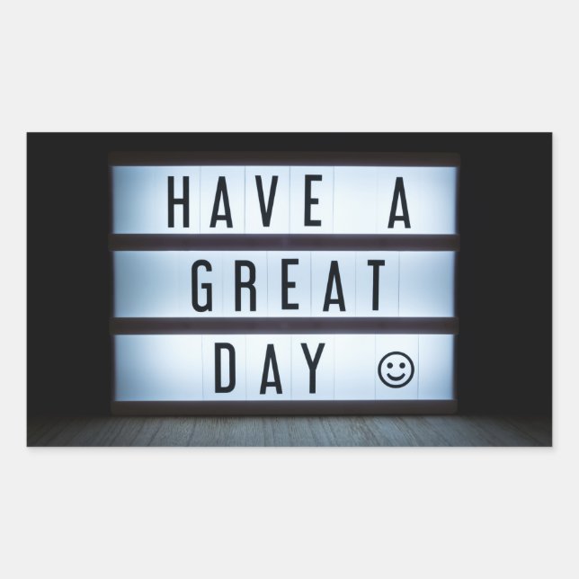 Have a great day rectangular sticker (Front)