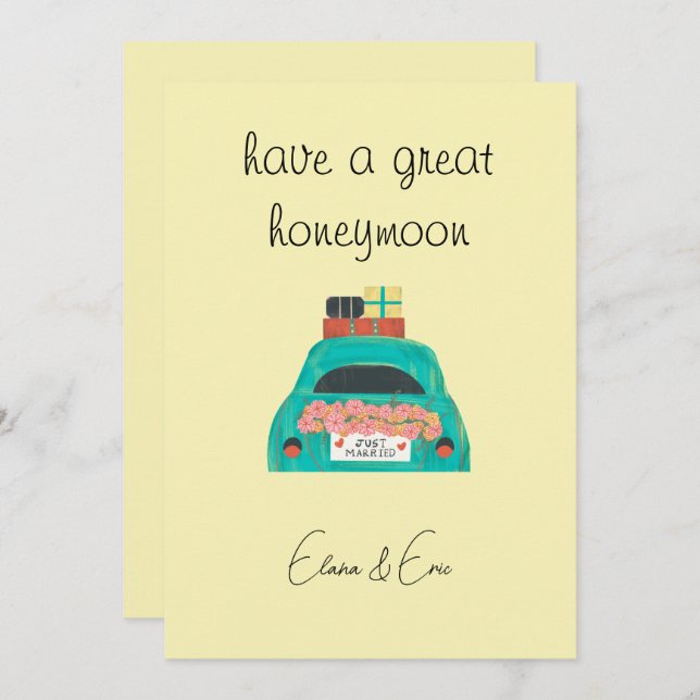have a great honeymoon holiday card (Front/Back)