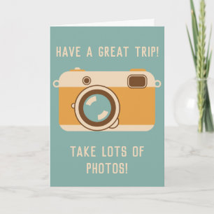 Have a Great Trip Bon Voyage Camera Greeting Card