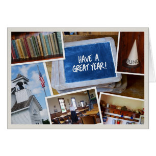 "Have a Great Year" Vintage School House Scenes