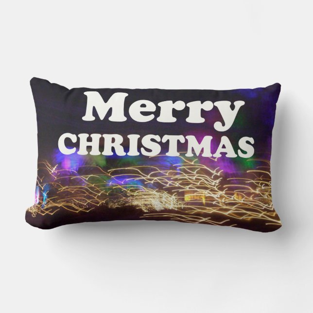 Have A Happy Colourful Comfort Merry Christmas Lumbar Cushion (Front)