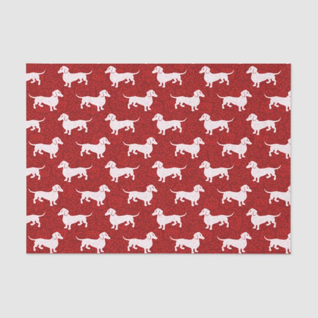 Have a Happy Dachshund Christmas Tissue Paper (Front)