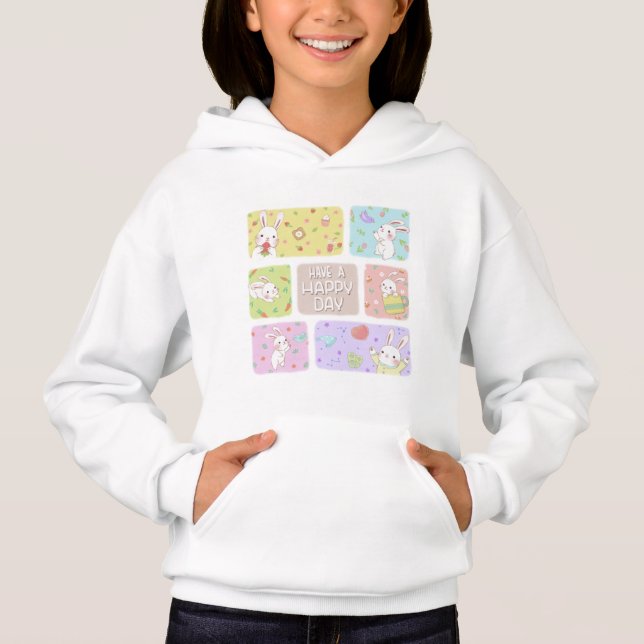 Have A Happy Day: Cute Bunny Illustration (Front)
