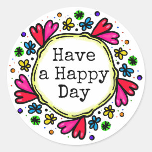 Have a Happy Day Positive Thinking Stickers