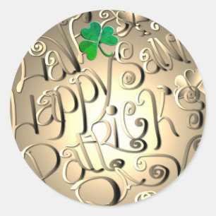 "Have a Happy St. Patrick's Day" Classic Round Sticker