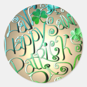 "Have a Happy St. Patrick's Day" Classic Round Sticker