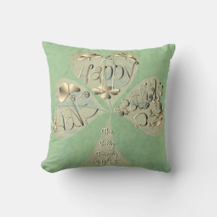 "Have a Happy St. Patrick's Day" Hand-written Cushion