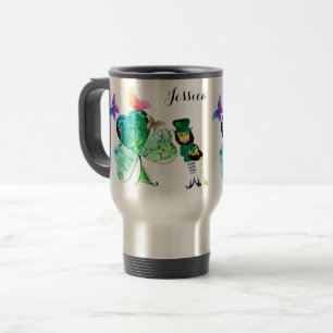 "Have a Happy St. Patrick's Day"Leprechaun Travel Mug