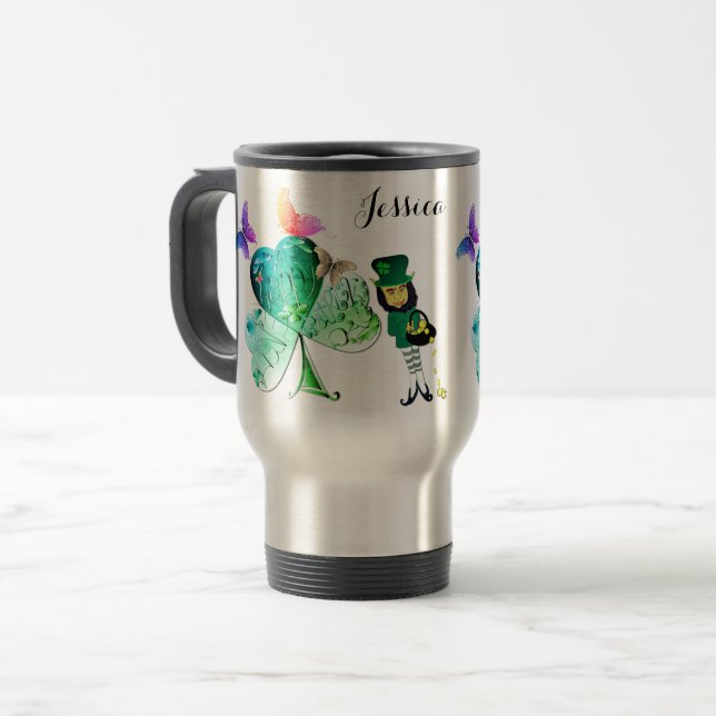 "Have a Happy St. Patrick's Day"Leprechaun  Travel Travel Mug (Front Left)