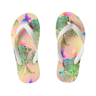 "Have a Happy St. Patrick's Day"Pink Kid's Flip Flops
