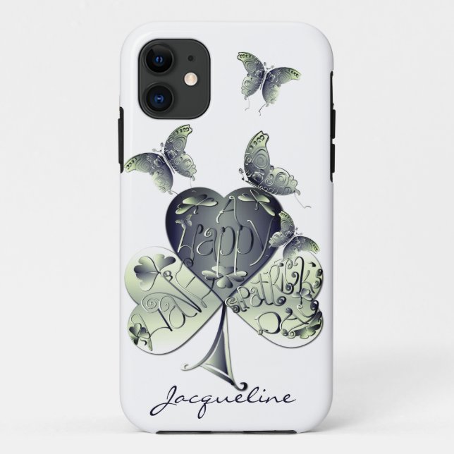 "Have a Happy St. Patrick's Day" Recoleta Shamrock Case-Mate iPhone Case (Back)
