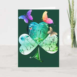 "Have a Happy St. Patrick's Day" Shamrock Holiday Card