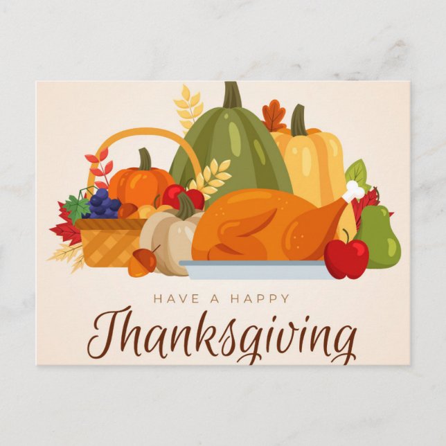 Have A Happy Thanksgiving Postcard (Front)