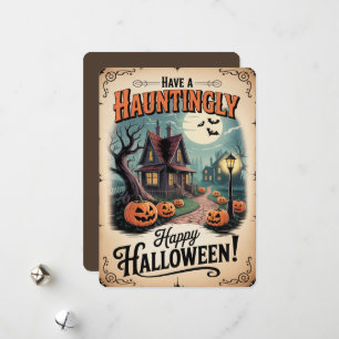 "Have a Hauntingly Happy Halloween" Neighbourhood Holiday Card