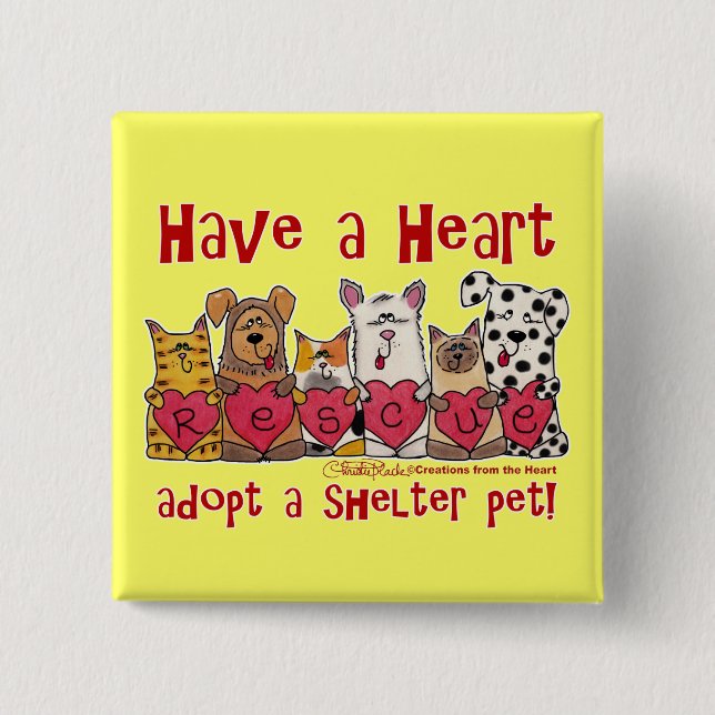 Have a Heart 15 Cm Square Badge (Front)