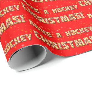 Have a Hockey Christmas Santa Claus Wrapping Paper