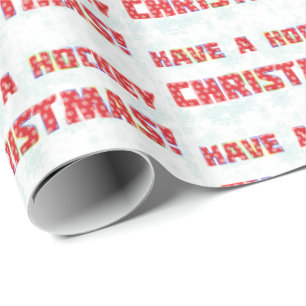 Have A Hockey Christmas Xmas Gift Wrapping Paper