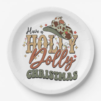 Have A Holly Dolly Christmas Paper Plate