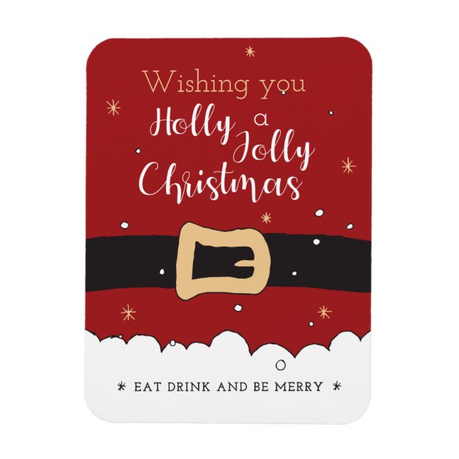 Have a Holly Jolly Christmas Art Christmas Gallery Magnet (Vertical)