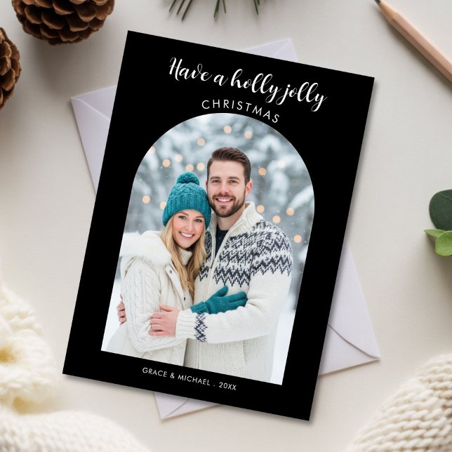 Have a Holly Jolly Christmas — cute couple card  (Creator Uploaded)