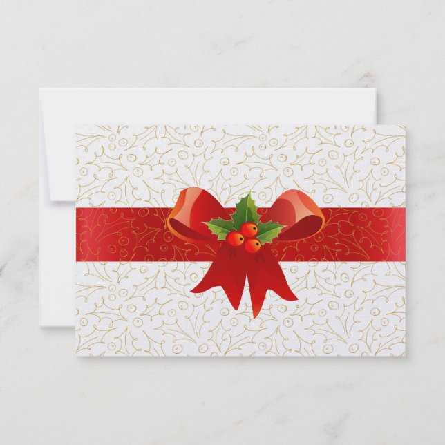Have a Holly Jolly Christmas Dinner Invitation (Back)