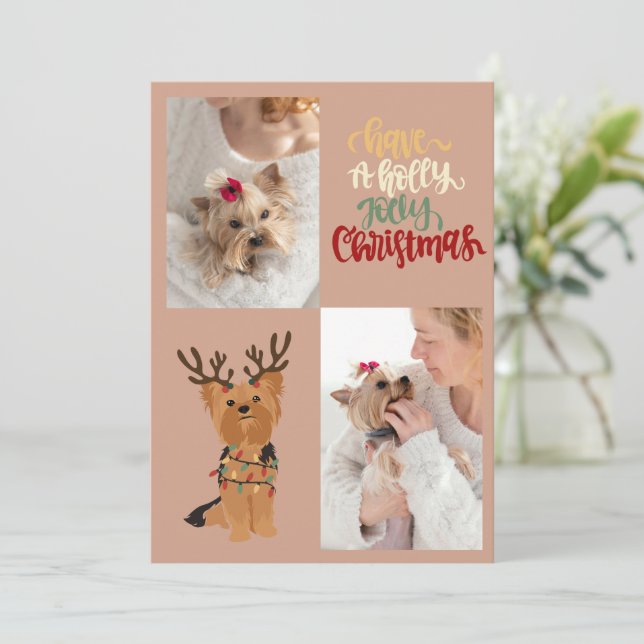 Have a Holly Jolly Christmas Dog Card (Standing Front)