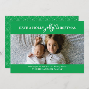 HAVE A HOLLY JOLLY CHRISTMAS FLAT PHOTO HOLIDAY CARD