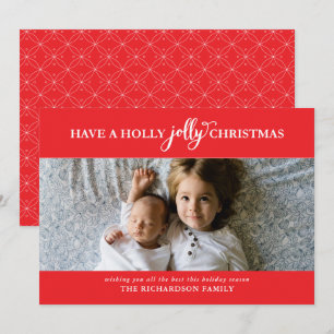 HAVE A HOLLY JOLLY CHRISTMAS FLAT PHOTO HOLIDAY CARD