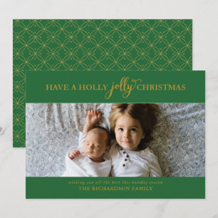 HAVE A HOLLY JOLLY CHRISTMAS FLAT PHOTO HOLIDAY CARD
