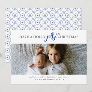 HAVE A HOLLY JOLLY CHRISTMAS FLAT PHOTO HOLIDAY CARD