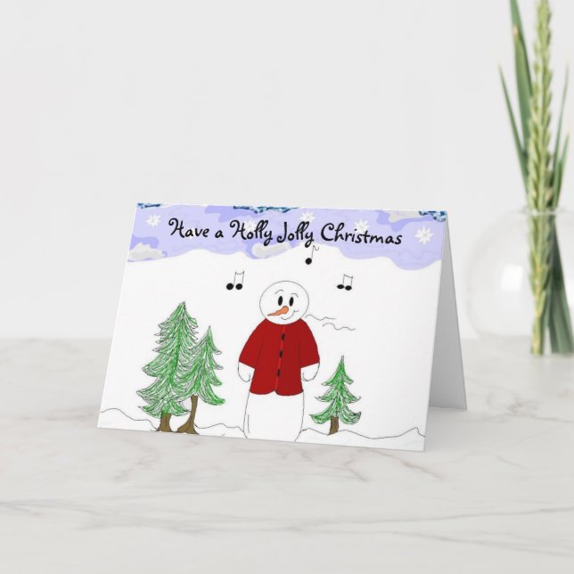 Have a Holly Jolly Christmas Holiday Card (Front)