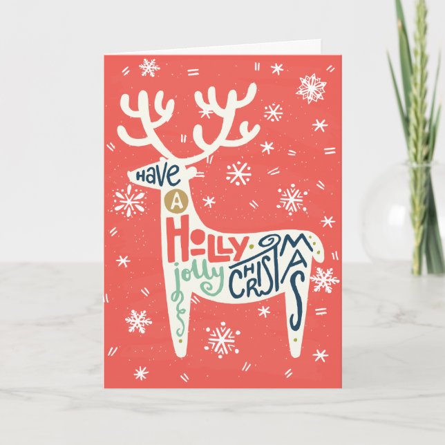Have a Holly Jolly Christmas Holiday Card (Front)