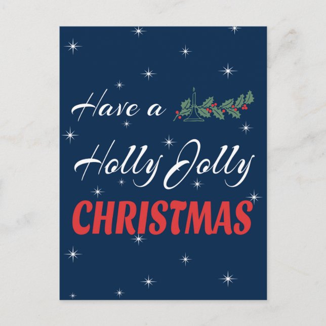 Have a Holly Jolly Christmas Holiday Postcard (Front)