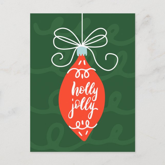 Have A Holly Jolly Christmas Holiday Postcard (Front)