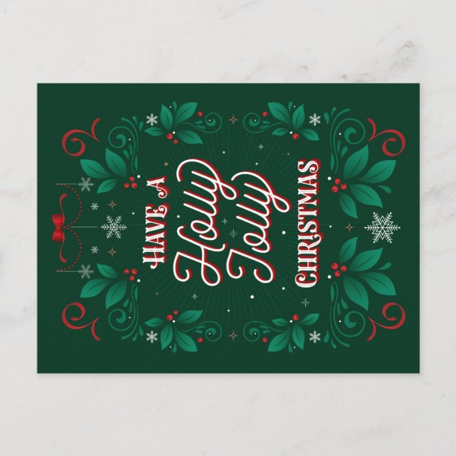 Have a Holly Jolly Christmas Postcard (Front)