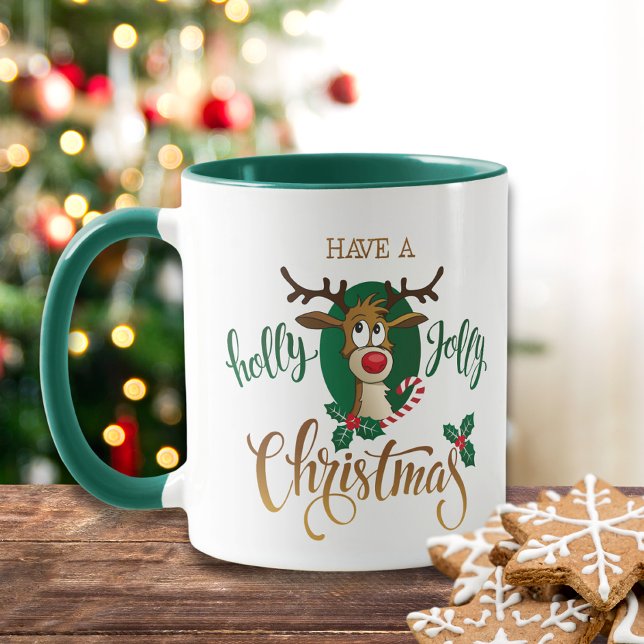Have A Holly Jolly Christmas Reindeer | Holidays Mug (Creator Uploaded)