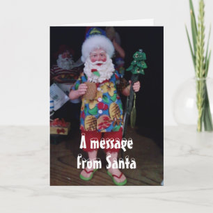HAVE A HOLLY JOLLY CHRISTMAS SAYS SANTA HOLIDAY CA CARD